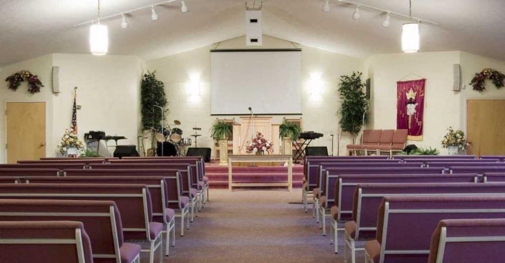 Well-maintained church sanctuary
