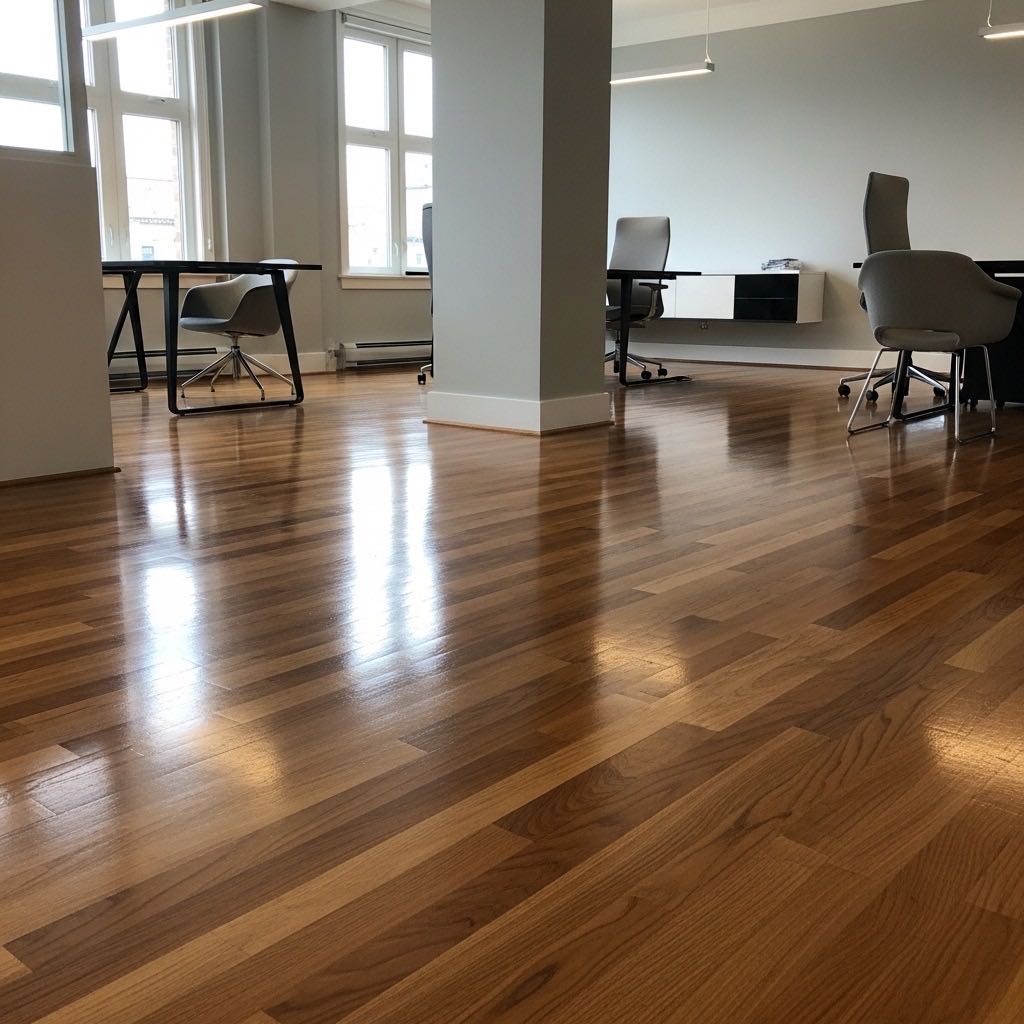Refinished hardwood floor