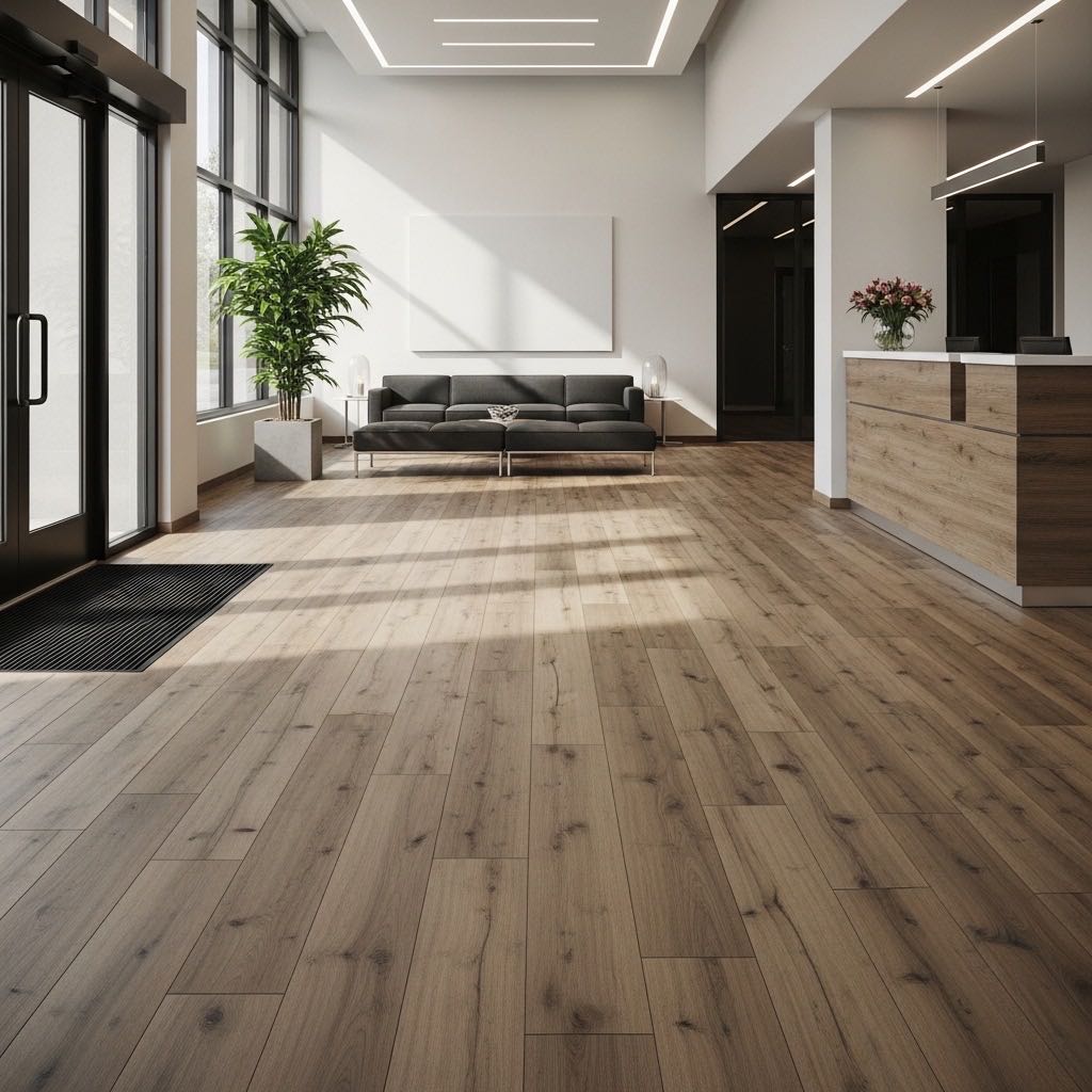 Modern luxury vinyl plank flooring